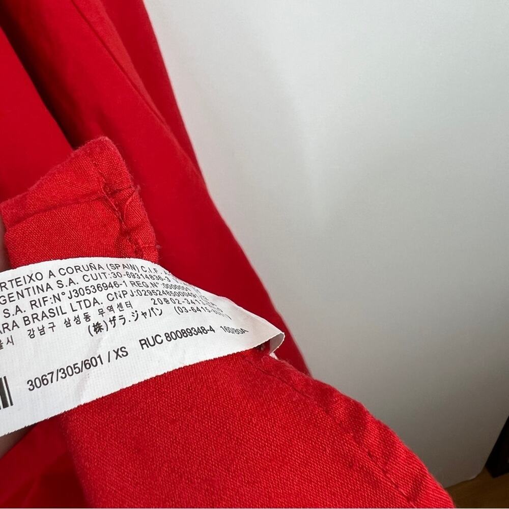 Zara Red Linen Blend Voluminous Strappy Halter Dress. Blogger fave!🔥 - Picture 10 of 13